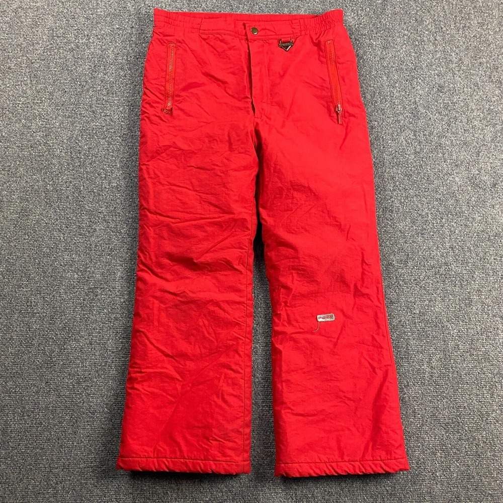 Fera Skiwear Snow Pants Juniors 12 Yrs Boys Red 100% Nylon Winter‎
